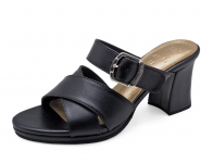 Women Sandals High Heel HSC-98 Black Nappa
